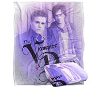 Vampire Diaries Stefan and Damon Officially Licensed Silky Touch Super Soft Throw Blanket 152 x 127 cm