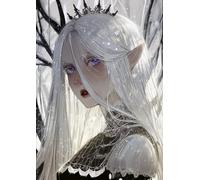 Vampire Girl Velvet Grid Journal 4. - A4 0.5 cm (0.196 inch) Diced Paper, 120 Pages: Dark Fantasy Graph Paper Notebook for Gothic Aesthetic Lovers, Writers, RPG Fans, and Creative Souls