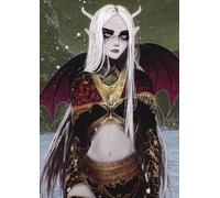Vampire Girl Velvet Grid Journal- A4 0.5 cm (0.196 inch) Diced Paper, 120 Pages: Dark Fantasy Graph Paper Notebook for Gothic Aesthetic Lovers, Writers, RPG Fans, and Creative Souls