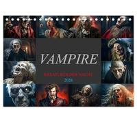 Vampire - Kreaturen der Nacht (Tischkalender 2026 DIN A5 quer), CALVENDO Monatskalender: Entdecke die Vielfalt der Vampire und lass dich von ihrer dunklen Anziehungskraft verzaubern.