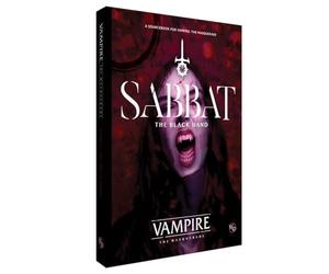 VAMPIRE MASQUERADE SABBAT BLACK HAND HC | Libro de consulta de tapa dura para jugadores y narradores de historias de V5, con caminos de iluminación y guía antagonista