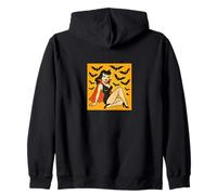 Vampire Pinup Girl Retro Gótico Halloween Sexy Diseño Espeluznante Sudadera con Capucha