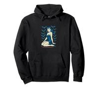 Vampire Pinup Girl Retro Gótico Halloween Sexy Diseño Espeluznante Sudadera con Capucha
