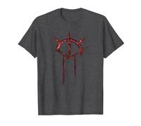 Vampire: The Masquerade Bloodlines 2 Icono Rojo Camiseta, Hombre, Jaspeado Oscuro, 4XL