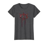 Vampire: The Masquerade Bloodlines 2 Icono Rojo Camiseta, Mujer, Jaspeado Oscuro, XL