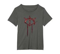 Vampire: The Masquerade Bloodlines 2 Icono Rojo Camiseta, Mujer Tallas Grandes, Asfalto, 6XL Grande