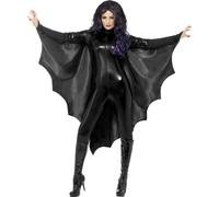 Vampiro Alas Halloween Adulto Negro Mujer Disfraz Nuevo Capa