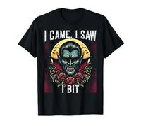 Vampiro I Vine I Saw I Bit Halloween Vampiros Horror Goth Camiseta