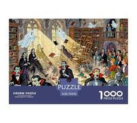 Vampiros del Castillo de Transilvania Puzzle De Madera Impermeable DIY Puzzles De 1000 Piezas Regalos para Adultos Desafiante Y Estimulante Rompecabezas Decoración del Hogar