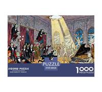 Vampiros del Castillo de Transilvania Puzzle De Madera Impermeable Puzzles De 1000 Piezas para Adultos Imposible Rompecabezas Juegos Educativos