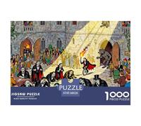 Vampiros del Castillo de Transilvania Puzzle De Madera Impermeable Puzzles De 1000 Piezas para Adultos Colorido Rompecabezas Juegos Educativos