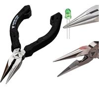 VAMPLIERS World's Best Pliers, Screw Extraction Mini Plier+Needle Nose+Long Nose & Mini Nippers ESD Safe for IT/iPhone/Mac & PC/Electronic Repair (Mini Long Nose Pliers)