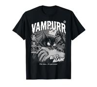 Vampurr Bites Again - Divertida espátula para Halloween, Gato Vampiro Camiseta