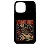 Vampurr Bites Again! Funny Cat Halloween Vintage Graphic Carcasa para iPhone 13 Pro MAX