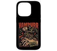 Vampurr Bites Again! Funny Cat Halloween Vintage Graphic Carcasa para iPhone 14 Pro