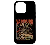 Vampurr Bites Again! Funny Cat Halloween Vintage Graphic Carcasa para iPhone 14 Pro MAX