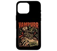 Vampurr Bites Again! Funny Cat Halloween Vintage Graphic Carcasa para iPhone 16 Pro MAX