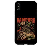 Vampurr Bites Again! Funny Cat Halloween Vintage Graphic Carcasa para iPhone XS MAX