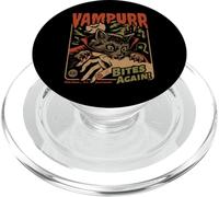 Vampurr Bites Again! Funny Cat Halloween Vintage Graphic PopSockets PopGrip para MagSafe