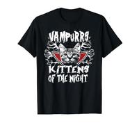 Vampurrs Kittens of The Night Funny Kitten Cat Lovers Camiseta gráfica económica, Hombre, Negro, M