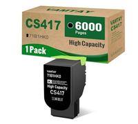VAMTAY 71B1H 71B1HK0 Cartucho de tóner de repuesto para Lexmark 71B1HK0 para CS417 CX417 CS517 CX517 CX517 (1 negro)