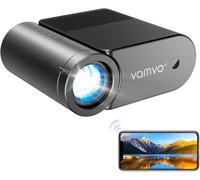 Vamvo Proyector Portátil WiFi Videoproyector 1080P 200'' Proyector de películas portátil, Proyectores de Exterior con diseño aerodinámico y Elegante, Compatible con teléfono/Tablet/Portátil/TV Stick