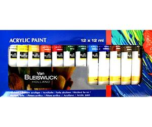 Van Bleiswijck Holland - Pintura acrílica (12 x 12 ml), varios colores