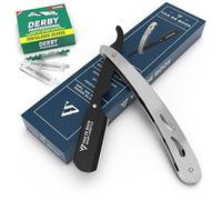 Van De Boos® - navaja de afeitar barbero profesional con 100 hojas de Derby para la barba