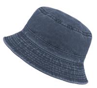 Van Der Rich ® - Sombrero de Cubo de Puro Algodón Bob Deslavado Protección Solar - Mujer/Hombre (Navy)