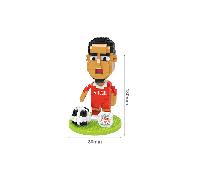 (Van Dijk) Jugador de fútbol estrella Mini bloque de construcción Diy ladrillo niños rompecabezas regalo
