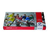 Van Gogh acrylverf kist 10 tubes 40ml met accessoires