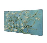 Van Gogh Almond Blossom Gaming Mouse Pad no Slip XL Gran Musepad costeado Matn de escritorio de goma para la computadora porttil PC Computadora