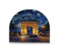 Van Gogh Arc De Triomphe - Servilletero para mesa, cocina, decoración de papel acrílico, servilleteros, para comedor, interior, exterior, fiesta, vacaciones, accesorios