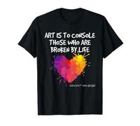 Van Gogh Art Cita Vida Rota, Artista Inspiración Corazón Vibe Camiseta