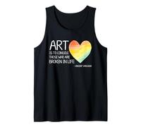 Van Gogh Art Cita Vida Rota, Artista Inspiración Corazón Vibe Camiseta sin Mangas