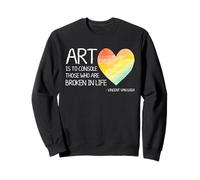 Van Gogh Art Cita Vida Rota, Artista Inspiración Corazón Vibe Sudadera