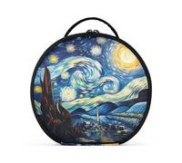Van Gogh Arte Luna Bolsa de Maquillaje Organizador de Circular Cosméticos Bolsas Creatividad con Divisor Ajustable para Mujeres