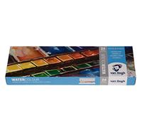Van Gogh Artists - Juego de 24 cajas de metal para acuarela, incluye pincel