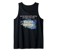 Van Gogh Cita Arte Color Poesía Pintor Creatividad Diseño Camiseta sin Mangas