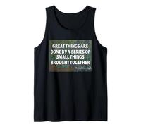 Van Gogh Cita Grandes Cosas Artista Motivación Historia del Arte Camiseta sin Mangas