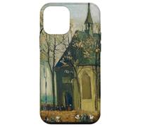 Van Gogh - Congregación dejando la Iglesia en Nuenen Carcasa para iPhone 12 Mini
