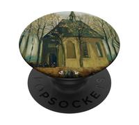 Van Gogh - Congregación dejando la Iglesia en Nuenen PopSockets PopGrip Adhesivo