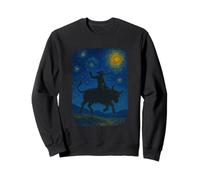 Van Gogh Cowboy Bull Rider Rodeo Western Sudadera