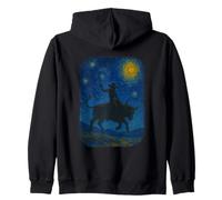 Van Gogh Cowboy Bull Rider Rodeo Western Sudadera con Capucha