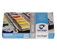 Van Gogh Estuche de acuarela, estuche metálico, 12 mitades de pastilla