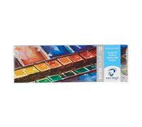 Royal Talens Van Gogh – Juego de acuarelas Artists – 24 cajas metálicas, incluye pincel