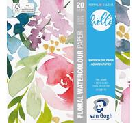 Van Gogh Frau Hölle Floral - Papel de acuarela (20 hojas, formato 15 x 15 cm, 300 g/m²)