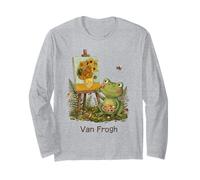 Van Gogh Funny Art Teacher Juego de Palabras Lindo Rana Pintura Girasoles Manga Larga