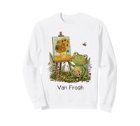 Van Gogh Funny Art Teacher Juego de Palabras Lindo Rana Pintura Girasoles Sudadera