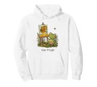 Van Gogh Funny Art Teacher Juego de Palabras Lindo Rana Pintura Girasoles Sudadera con Capucha
